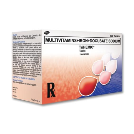 TRIHEMIC Multivitamins / Iron / Docusate Sodium Tablet 1's price in the ...